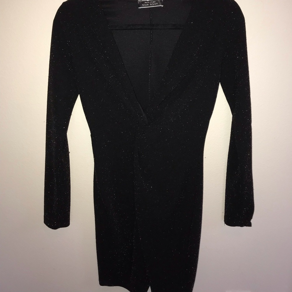 Fitted, long sleeve, glittery dress! (Worn once)